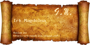 Irk Magdolna névjegykártya