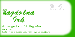 magdolna irk business card